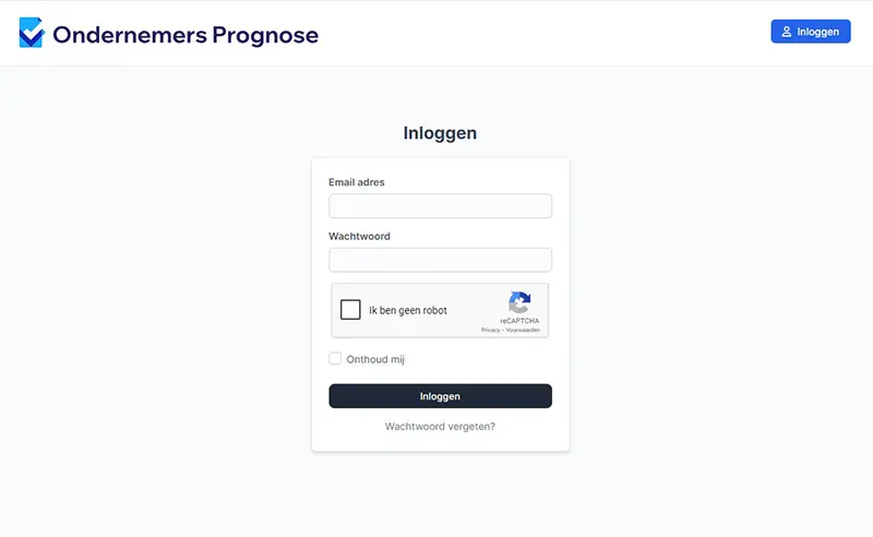 Inloggen-klantportaal Inloggen op het klantportaal